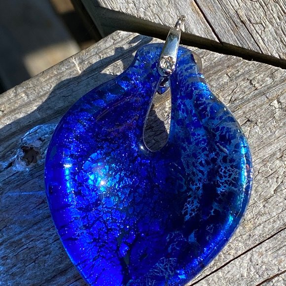 Beautiful Floral Millefiori Glass Pendant Multicolor Flowers 2 1/2" x 2 3/4" - Picture 5 of 8